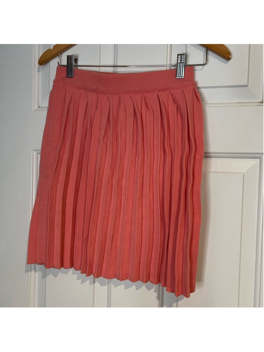 Pleated Coral Skirt Cottagecore Soft Girl
